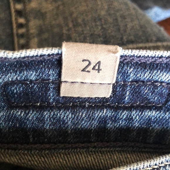 COH the Rocket High Rise Skinny Sz 24 Distressed Blue Jeans with Holes Worn Look - Picture 3 of 16